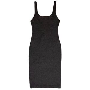 Zara Gray Midi Fitted Tank Dress